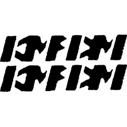 KMFDM Stickers – Industrial Metal Logo Decals (2-Pack)