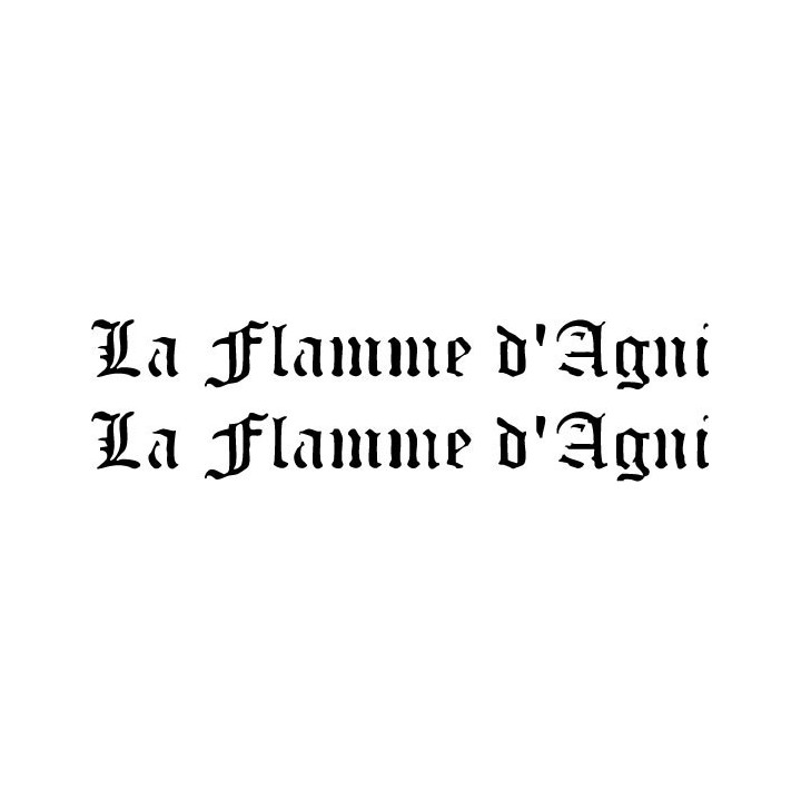 La Flamme d'Agni Stickers – Gothic Rock Decals (2-Pack)