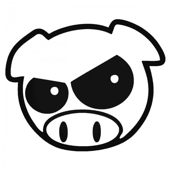 Jdm Angry Pig Head Decal...