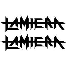 Lamiera Stickers – Industrial Metal Band Decals (2-Pack)