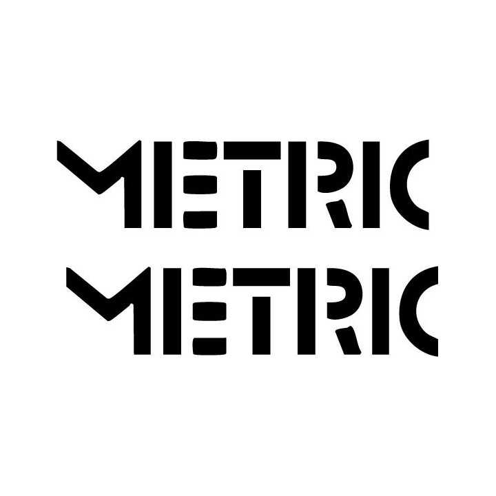 Metric Band Stickers – Indie Rock Decals (2-Pack)