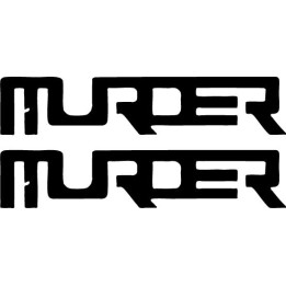 Murder Murder Stickers – Metal Band Logo Decals (2-Pack)
