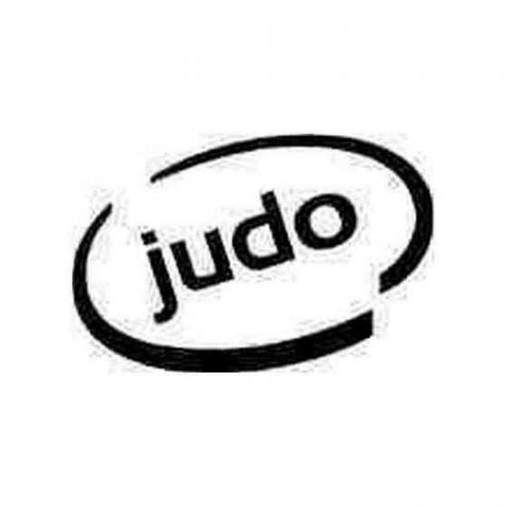 Judo Oval Decal Sticker