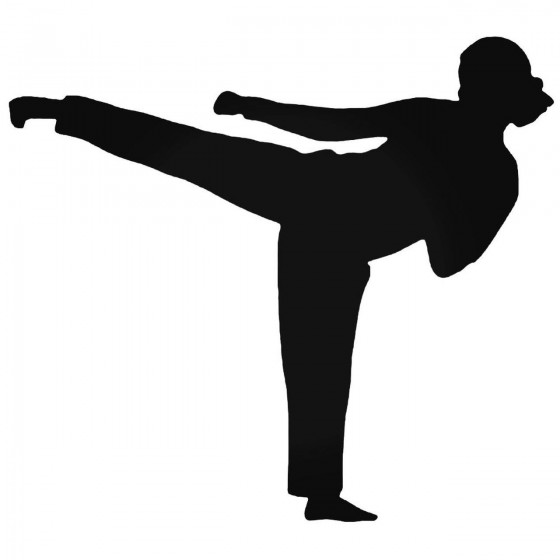 Karate Girl Kick 3 Decal...