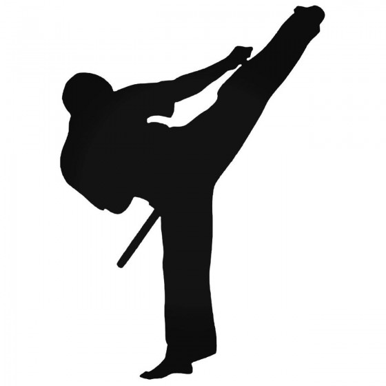 Karateka Kick Decal Sticker