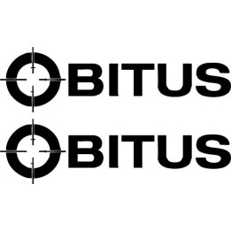 Obitus Stickers – Black Metal Band Logo Decals (2-Pack)