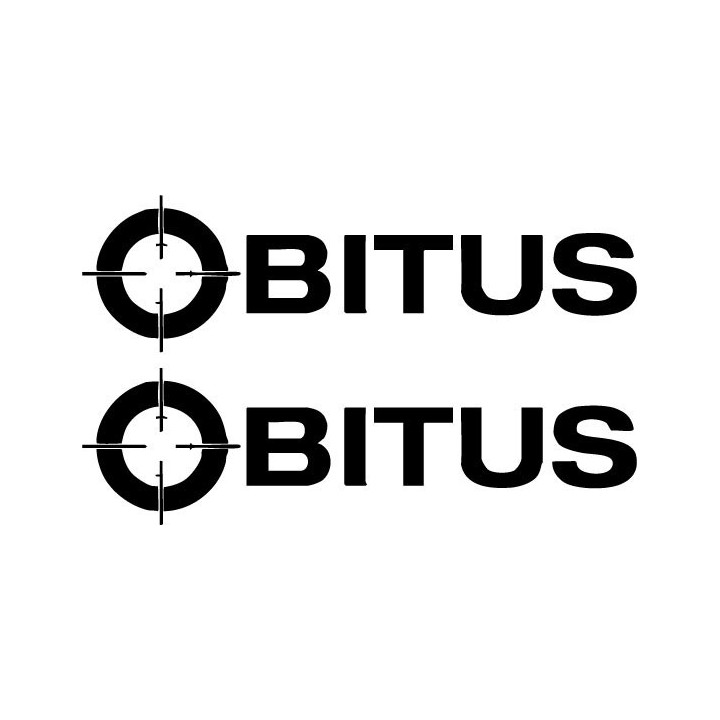 Obitus Stickers – Black Metal Band Logo Decals (2-Pack)