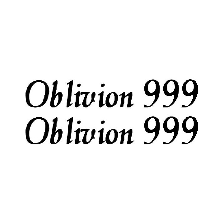 Oblivion 999 Stickers – Metal Band Logo Decals (2-Pack)