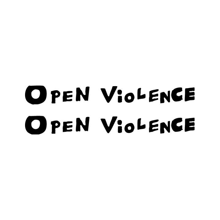 Open Violence Stickers – Hardcore Punk Decals (2-Pack)