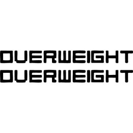 Overweight Band Stickers – Rock Music Decals (2-Pack)