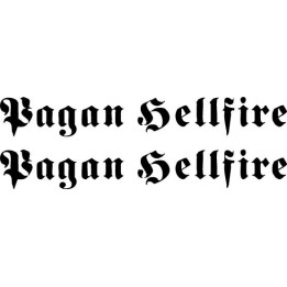 Pagan Hellfire Stickers – Black Metal Decals (2-Pack)