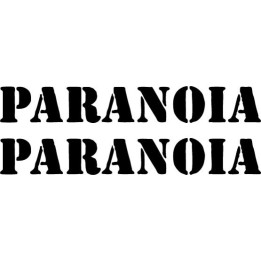 Paranoia Stickers – Thrash Metal Band Logo Decals (2-Pack)