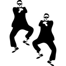 PSY Gangnam Style Stickers – Horse Dance Decals (2-Pack)