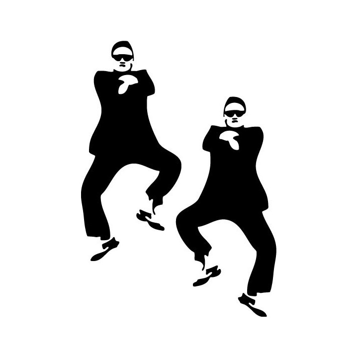PSY Gangnam Style Stickers – Horse Dance Decals (2-Pack)