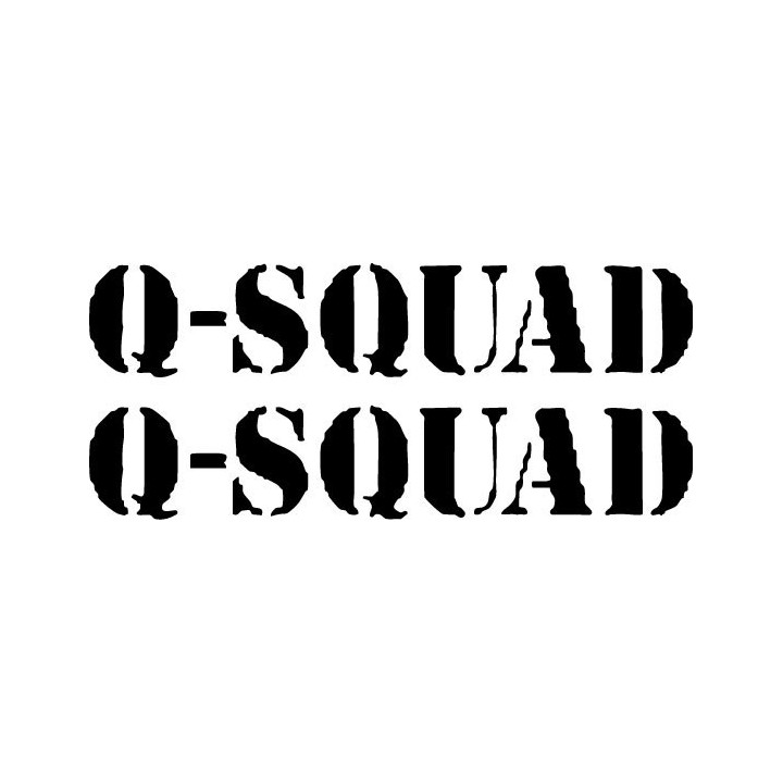 Q-Squad Stickers – Band Logo Rock Music Decals (2-Pack)