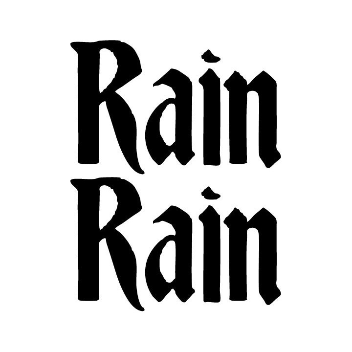 Rain Rain Stickers – Goth Rock Band Decals (2-Pack)