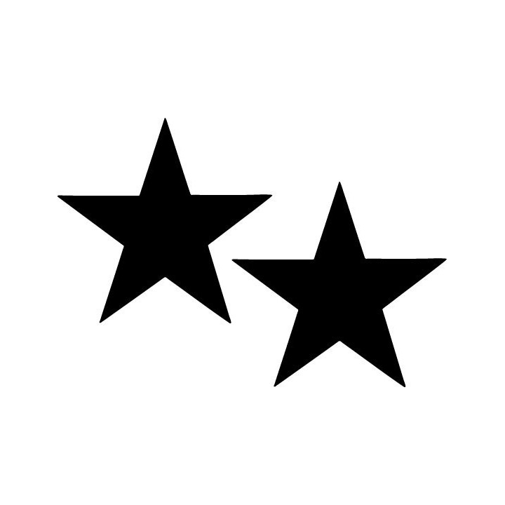 Star Stickers – Five Point Star Vinyl Decals (2-Pack)
