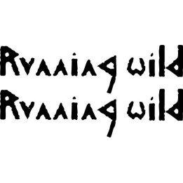 Running Wild Stickers – Pirate Metal Logo Decals (2-Pack)