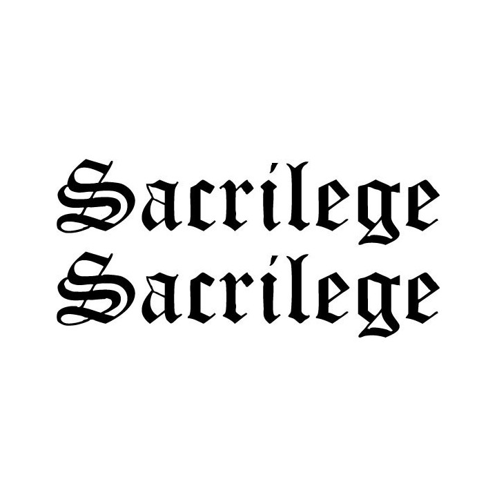 Sacrilege Stickers – UK Doom Metal Decals (2-Pack)