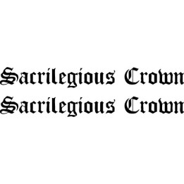 Sacrilegious Crown Stickers – Black Metal Decals (2-Pack)