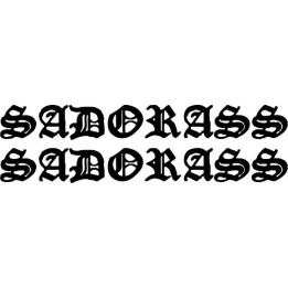 Sadorass Stickers – Black Metal Band Decals (2-Pack)