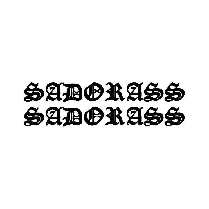 Sadorass Stickers – Black Metal Band Decals (2-Pack)