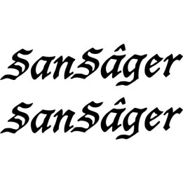 SanSâger Stickers – Metal Band Logo Decals (2-Pack)