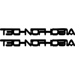 Technophobia Band Stickers – Industrial Metal Decals (2-Pack)