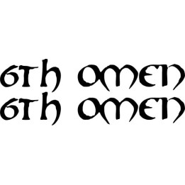 6th Omen Stickers – Metal Band Logo Decals (2-Pack)
