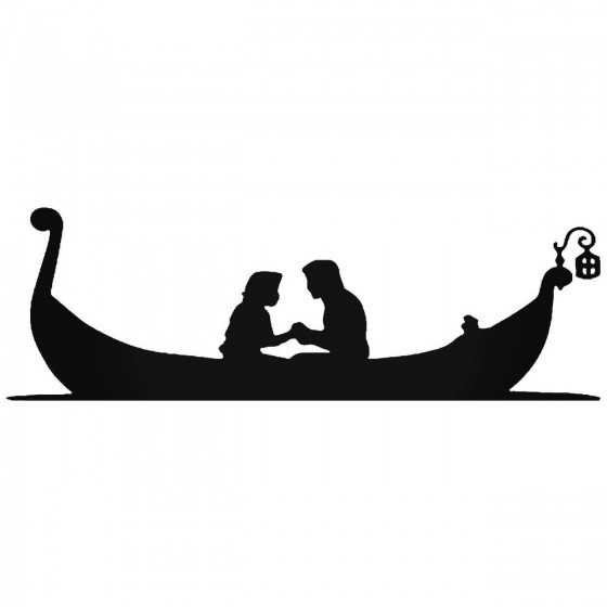 Lovers On Boat Vinyl Decal...