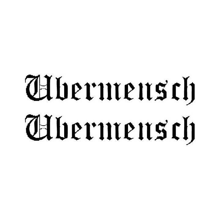 Ubermensch Stickers – Metal Band Logo Decals (2-Pack)