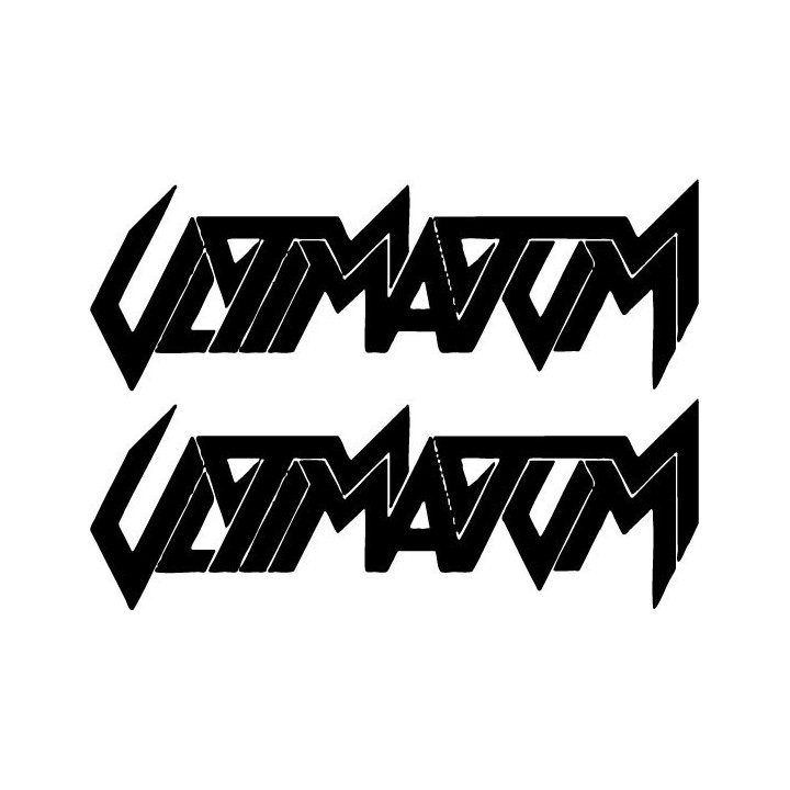 Ultimatum Stickers – Thrash Metal Band Decals (2-Pack)