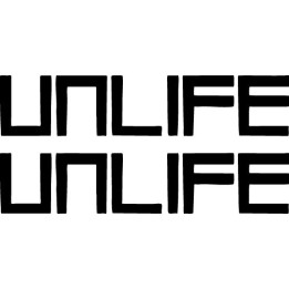 Unlife Stickers – Black Metal Band Logo Decals (2-Pack)