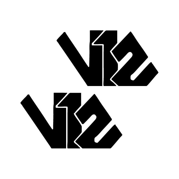 V12 Stickers – Rock Band Engine Logo Decals (2-Pack)