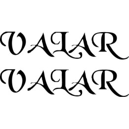 Valar Stickers – Black Metal Band Logo Decals (2-Pack)
