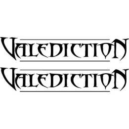 Valediction Stickers – Metal Band Logo Decals (2-Pack)