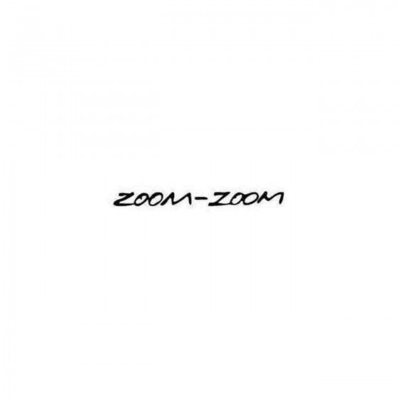 Mazda Zoom Zoom Decal Sticker