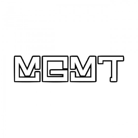 Mgmt Logo Vinyl Decal Sticker