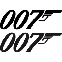 007 James Bond Stickers – Secret Agent Decals (2-Pack)