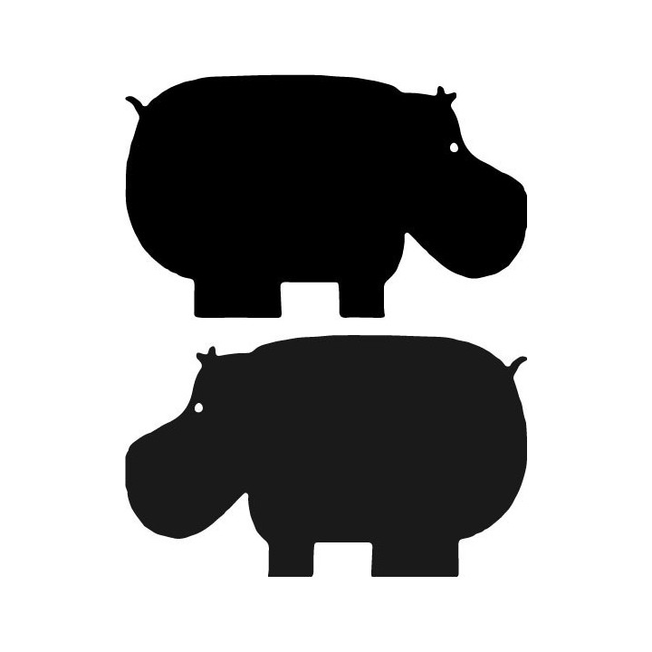 Buy Addorable Hippopotamus Decal Sticker Online