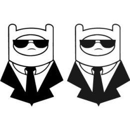 Adventure Time Finn Stickers – Suit & Shades Decals (2-Pack)