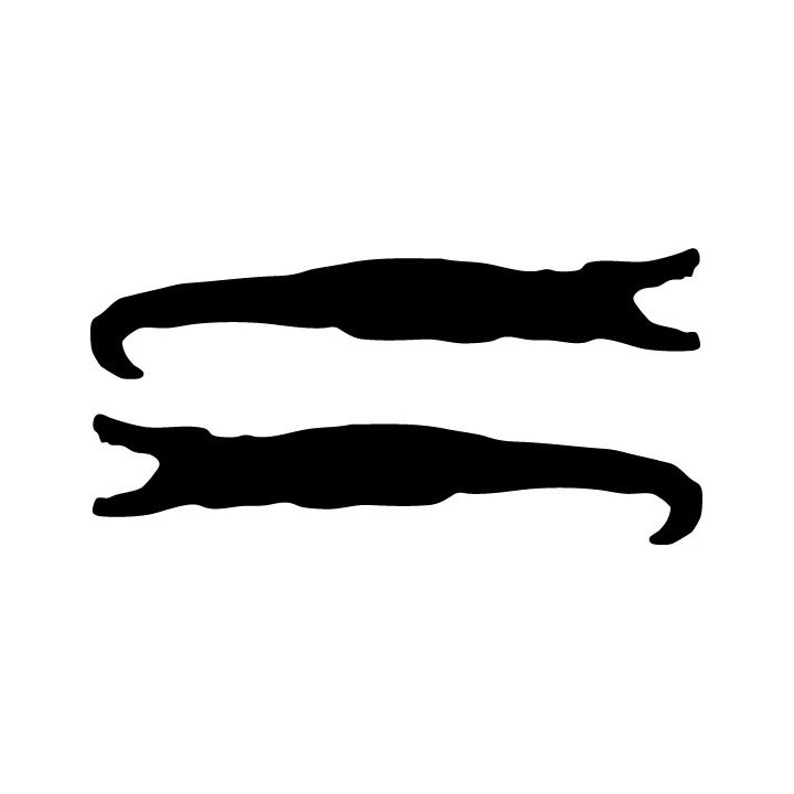 Buy Alligator With Jaws Open Facing Right Decal Sticker Online