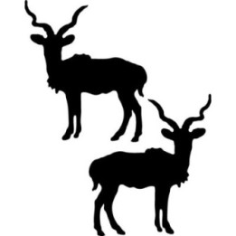 Buy Antelope Swirly Horns Decal Sticker Online