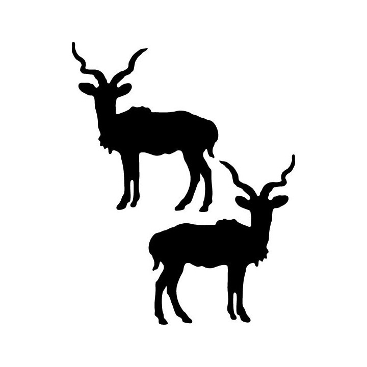 Buy Antelope Swirly Horns Decal Sticker Online