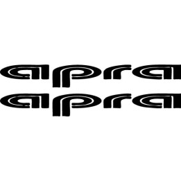 Apra Script Wordmark Vinyl Stickers, Bold Italic (2-Pack)