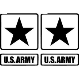 US Army Stickers – Military Star Veteran Decals (2-Pack)