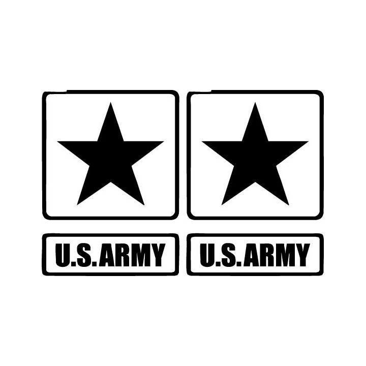US Army Stickers – Military Star Veteran Decals (2-Pack)