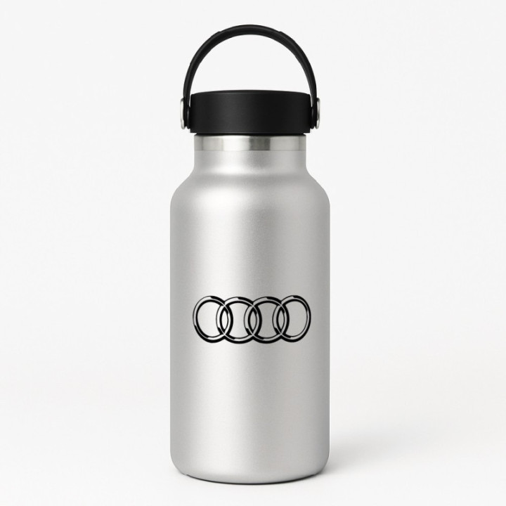 Audi Rings Style 2 Stickers – A3 A4 A5 Q5 RS TT Car Decals (2-Pack)