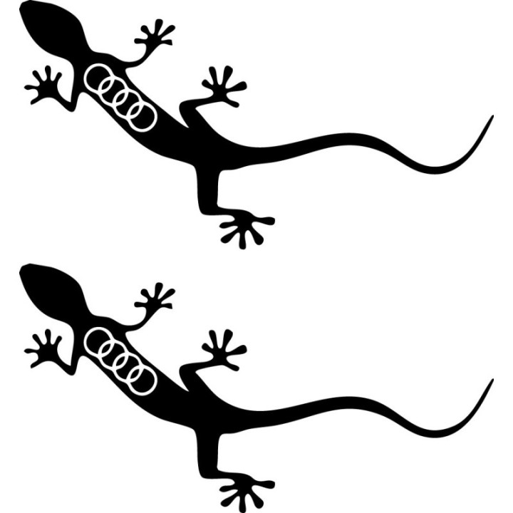 Audi Quattro Gecko Stickers – AWD Rally Heritage Decals (2-Pack)