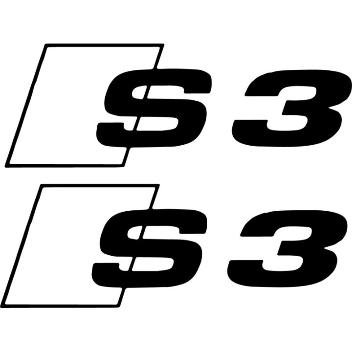 Audi S3 Stickers – 8L 8P 8V Saloon Sport Compact Decals (2-Pack)
